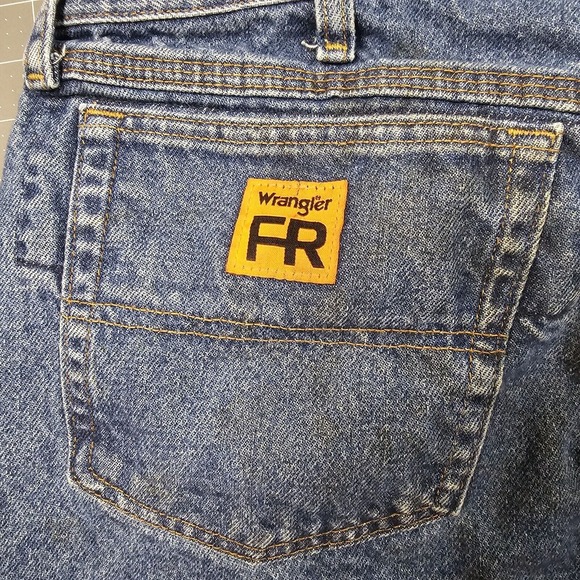 Wrangler Riggs FR Jeans Mens 38x30 Workwear Cowboy Bootcut Western Biker - Picture 8 of 16